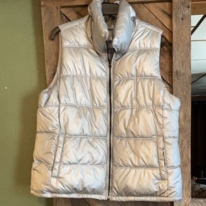 Old Navy Silver Puffer Vest